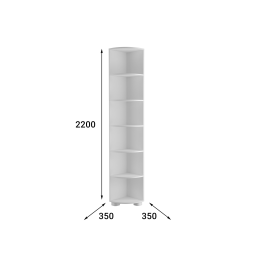 Стеллаж «Монблан» МБ-23 белый структурный