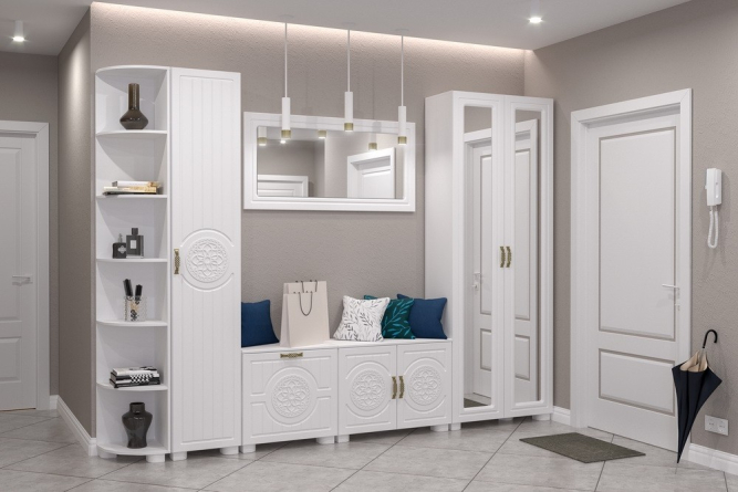 Стеллаж «Монблан» МБ-23 белый структурный