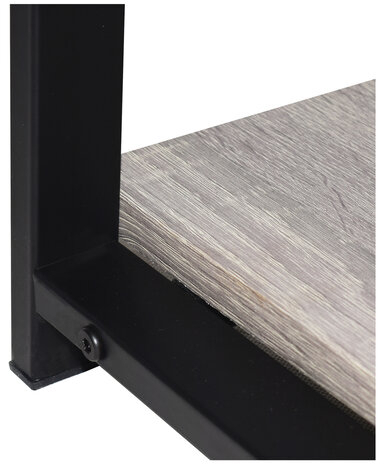 Стол на металлокаркасе BRABIX "LOFT CD-006", 1200х500х730 мм, 2 полки, цвет дуб антик, 641225