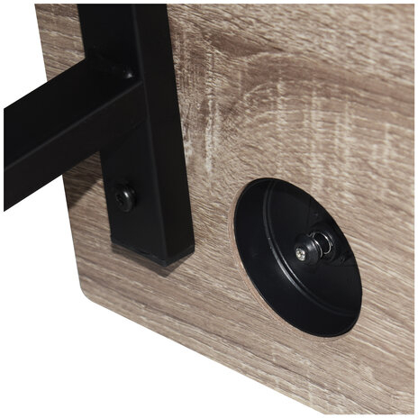 Стол на металлокаркасе BRABIX "LOFT CD-006", 1200х500х730 мм, 2 полки, цвет дуб антик, 641225