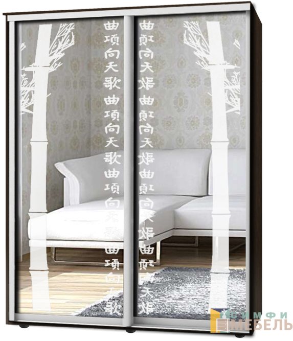 Шкаф-купе 2х дв Стандарт Пескоструй № 53+53
