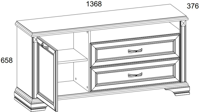 ТВ тумба 1D2SN Монако