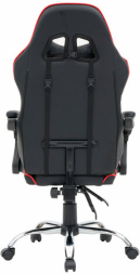Кресло компьютерное CROMEX "Joker GM-125", две подушки, экокожа, черное/красное, 532954