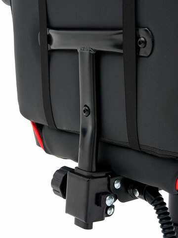 Кресло компьютерное CROMEX "Joker GM-125", две подушки, экокожа, черное/красное, 532954