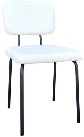 Стулья BRABIX "Ideal CF-080", КОМПЛЕКТ 4 шт., черный каркас, букле белый, 533254