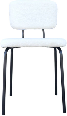 Стулья BRABIX "Ideal CF-080", КОМПЛЕКТ 4 шт., черный каркас, букле белый, 533254