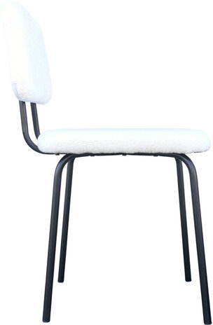 Стулья BRABIX "Ideal CF-080", КОМПЛЕКТ 4 шт., черный каркас, букле белый, 533254