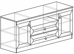 Тумба под ТВ 1600 "Инна" 608 (денвер светлый)
