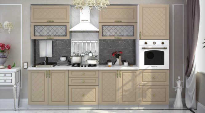 Кухня Модена Кофе  (2,8 м) модульная