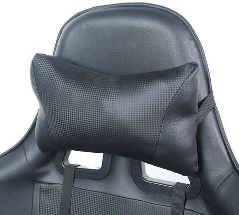 Кресло компьютерное BRABIX "GT Carbon GM-115", две подушки, экокожа, черное, 531932