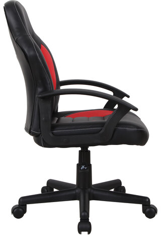 Кресло компьютерное BRABIX "Spark GM-201", экокожа, черное/красное, 532503