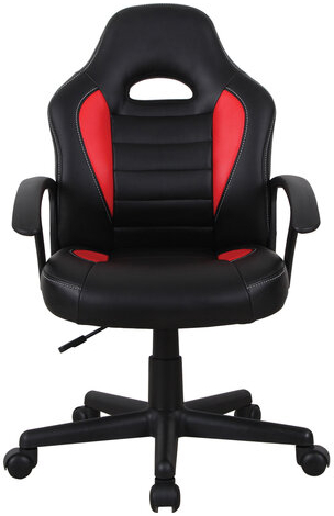 Кресло компьютерное BRABIX "Spark GM-201", экокожа, черное/красное, 532503