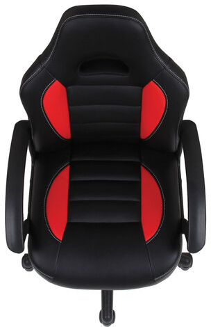 Кресло компьютерное BRABIX "Spark GM-201", экокожа, черное/красное, 532503