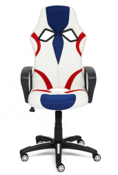Кресло RUNNER кож/зам/ткань, белый/синий/красный, 36-01/10/08