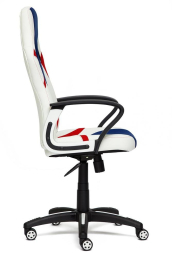Кресло RUNNER кож/зам/ткань, белый/синий/красный, 36-01/10/08
