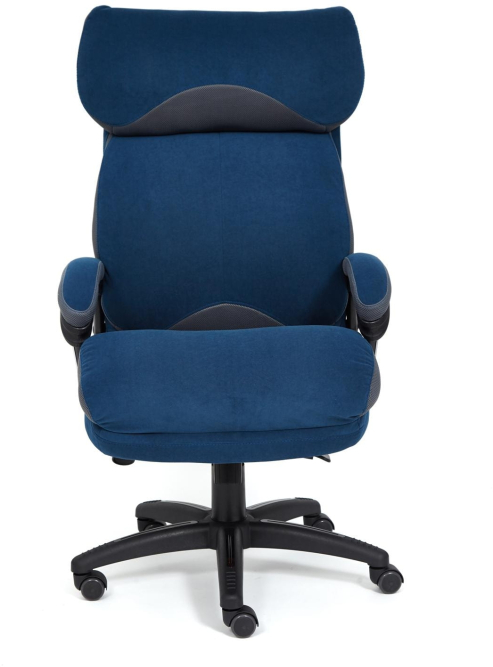Кресло DUKE флок/ткань, синий/серый, 32/TW-12