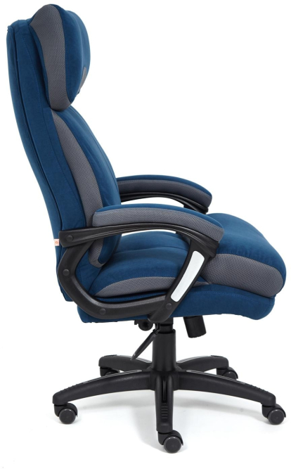 Кресло DUKE флок/ткань, синий/серый, 32/TW-12