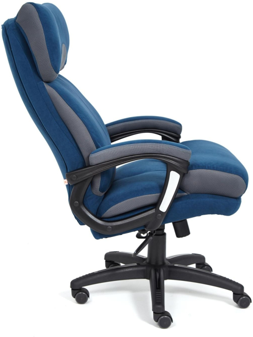 Кресло DUKE флок/ткань, синий/серый, 32/TW-12