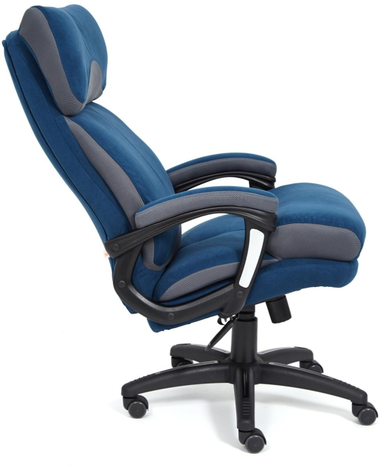 Кресло DUKE флок/ткань, синий/серый, 32/TW-12