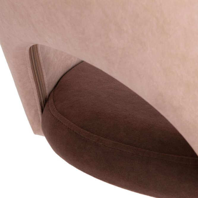 Кресло LATINA флок , бежевый/коричневый, 7/6