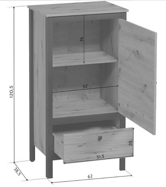 Комод Лофт REG1D1S/60