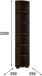 Стеллаж «Монблан» МБ-23 венге