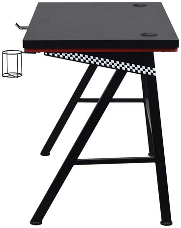 Стол компьютерный на металлокаркасе BRABIX "TECH GT-001", 1000х600х765 мм, черный, 641857