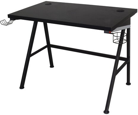 Стол компьютерный на металлокаркасе BRABIX "TECH GT-001", 1000х600х765 мм, черный, 641857