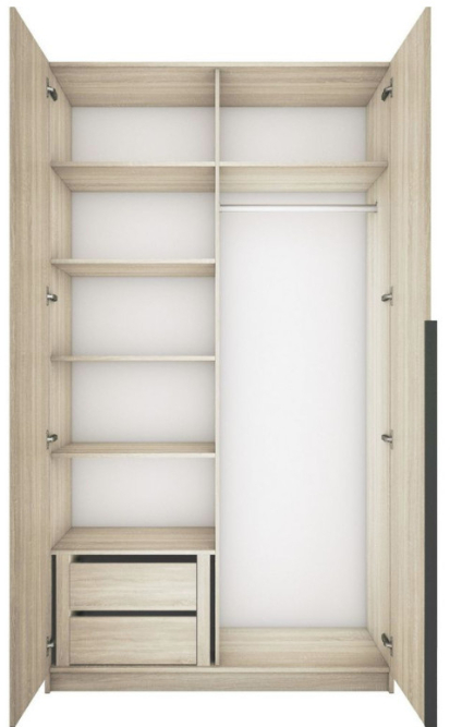 Шкаф Локер 2-х дверный (Распашной) Белый снег