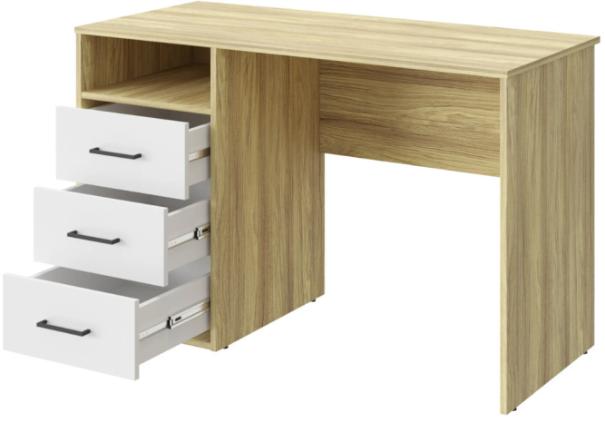 Стол Оскар ОС-21 блэквуд ячменный/белый структурный