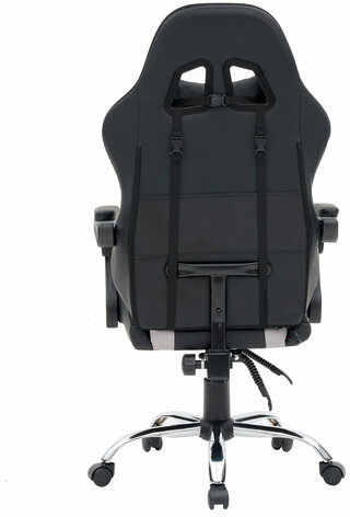 Кресло компьютерное CROMEX "Quantum GM-155 RGB", подсветка, две подушки, экокожа, черное/красное/серое, 532955