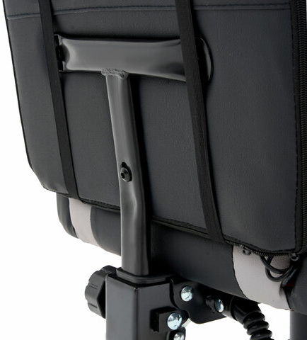 Кресло компьютерное CROMEX "Quantum GM-155 RGB", подсветка, две подушки, экокожа, черное/красное/серое, 532955