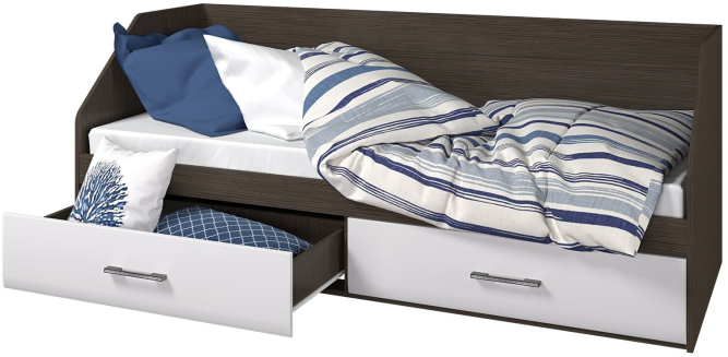 Кровать 800 с ящиками Ненси (Горизонт)