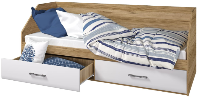 Кровать 800 с ящиками Ненси (Горизонт)