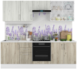 Кухня Европа комплект 4 Серый крафт/Белый крафт