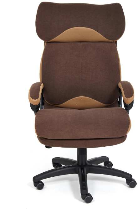 Кресло DUKE флок/ткань, коричневый/бронза, 6/TW-21