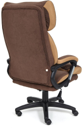 Кресло DUKE флок/ткань, коричневый/бронза, 6/TW-21