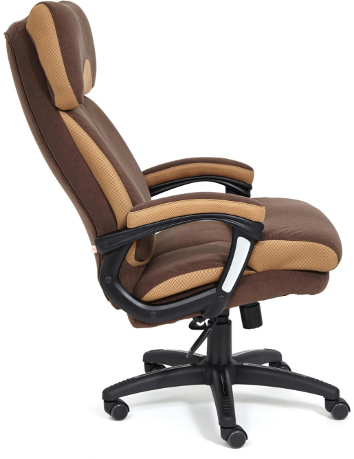 Кресло DUKE флок/ткань, коричневый/бронза, 6/TW-21