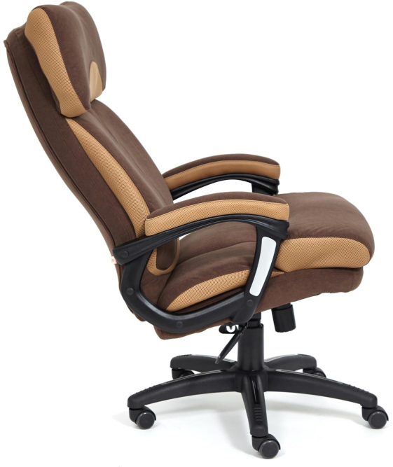 Кресло DUKE флок/ткань, коричневый/бронза, 6/TW-21