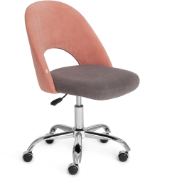 Кресло LATINA флок , розовый/серый, 137/29