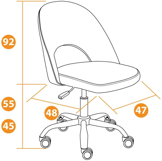 Кресло LATINA флок , розовый/серый, 137/29