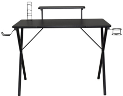 Стол компьютерный на металлокаркасе BRABIX "TECH GT-002", 1000х635х750 мм, черный, 641858