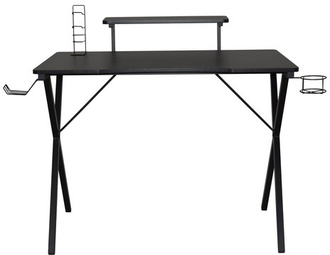 Стол компьютерный на металлокаркасе BRABIX &quot;TECH GT-002&quot;, 1000х635х750 мм, черный, 641858