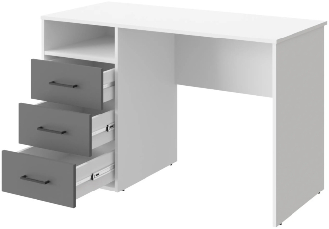 Стол Оскар ОС-21 белый структурный/графит