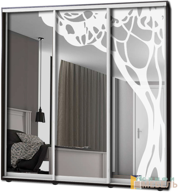 Шкаф купе 3х дв Пескоструй № 32