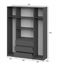 Шкаф четырехстворчатый Денвер (NN)