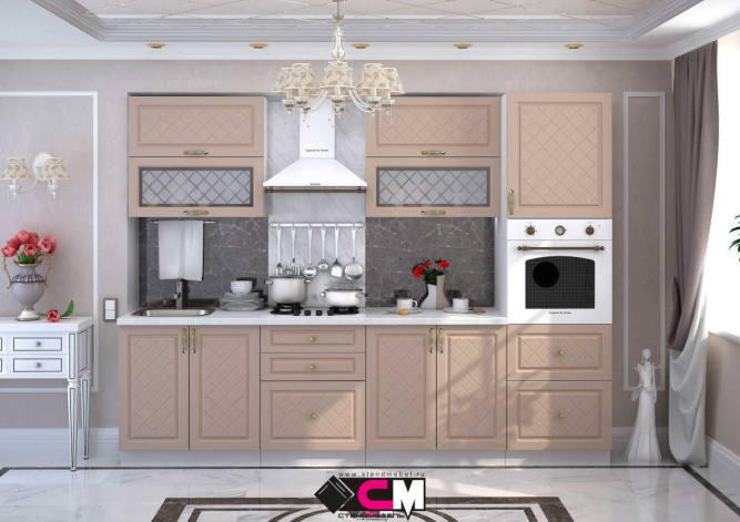 Кухня Модена Дуб серый комплект 1