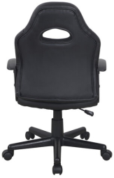 Кресло компьютерное BRABIX "Spark GM-201", экокожа, черное/голубое, 532505