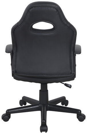 Кресло компьютерное BRABIX "Spark GM-201", экокожа, черное/голубое, 532505