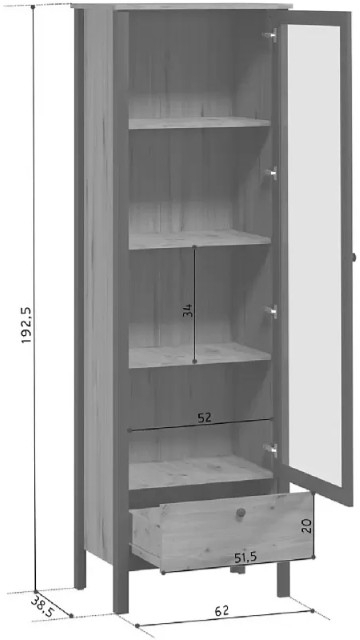 Шкаф Лофт REG1W1S